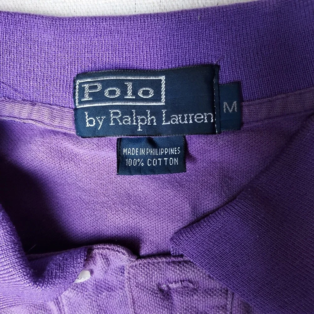 Polo Ralph Lauren Men's Purple Short Sleeve Polo Shirt Size M 100% Cotton...